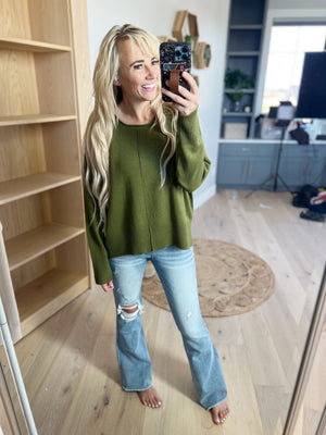 In the Air Sweater in Olive