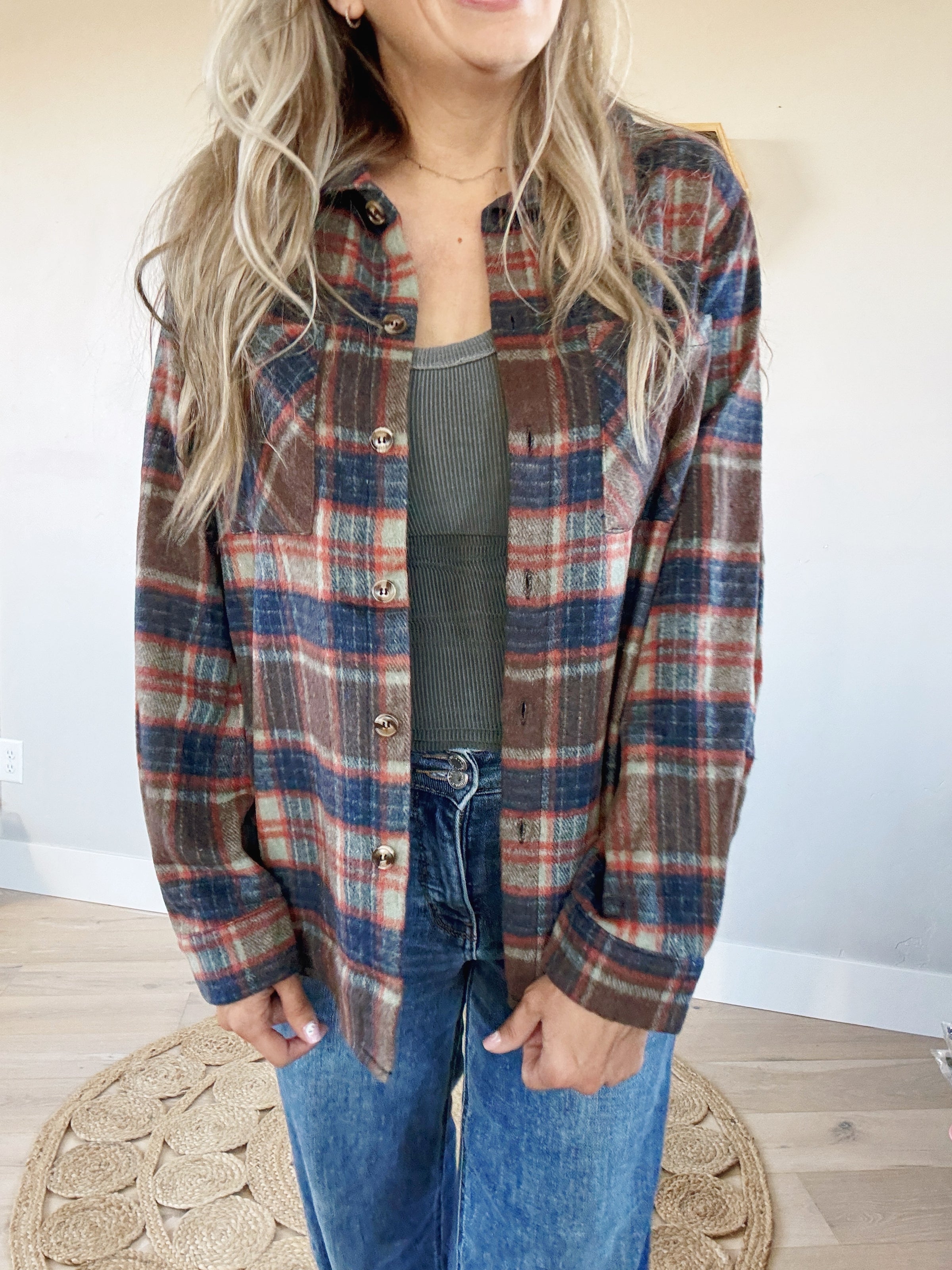 for The Weekend Shacket Top in Fall Colors Large for The Weekend Shacket Top in Fall Colors Large
