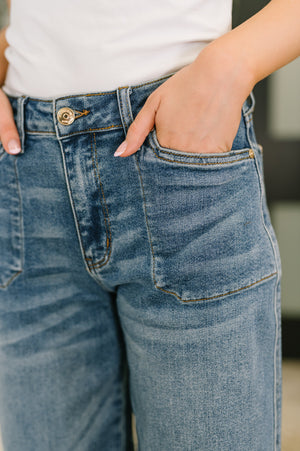 Judy Blue High Rise Soft Barrel Stitch Thru Pocket