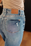 Judy Blue High Rise Tummy Control Distressed Straight Jeans