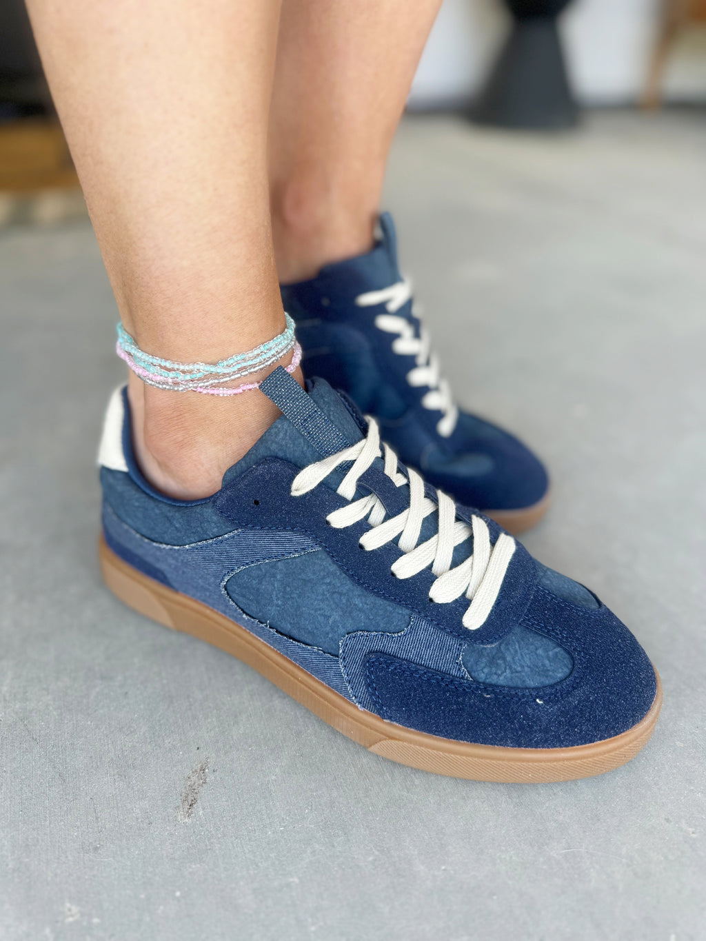 Blowfish Tastic Sneakers in Navy Suede