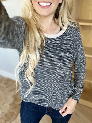 A Little Bit of Paradise Long Sleeve in Charcoal
