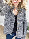 Wanderer Sweater Jacket in Two Tone Gray