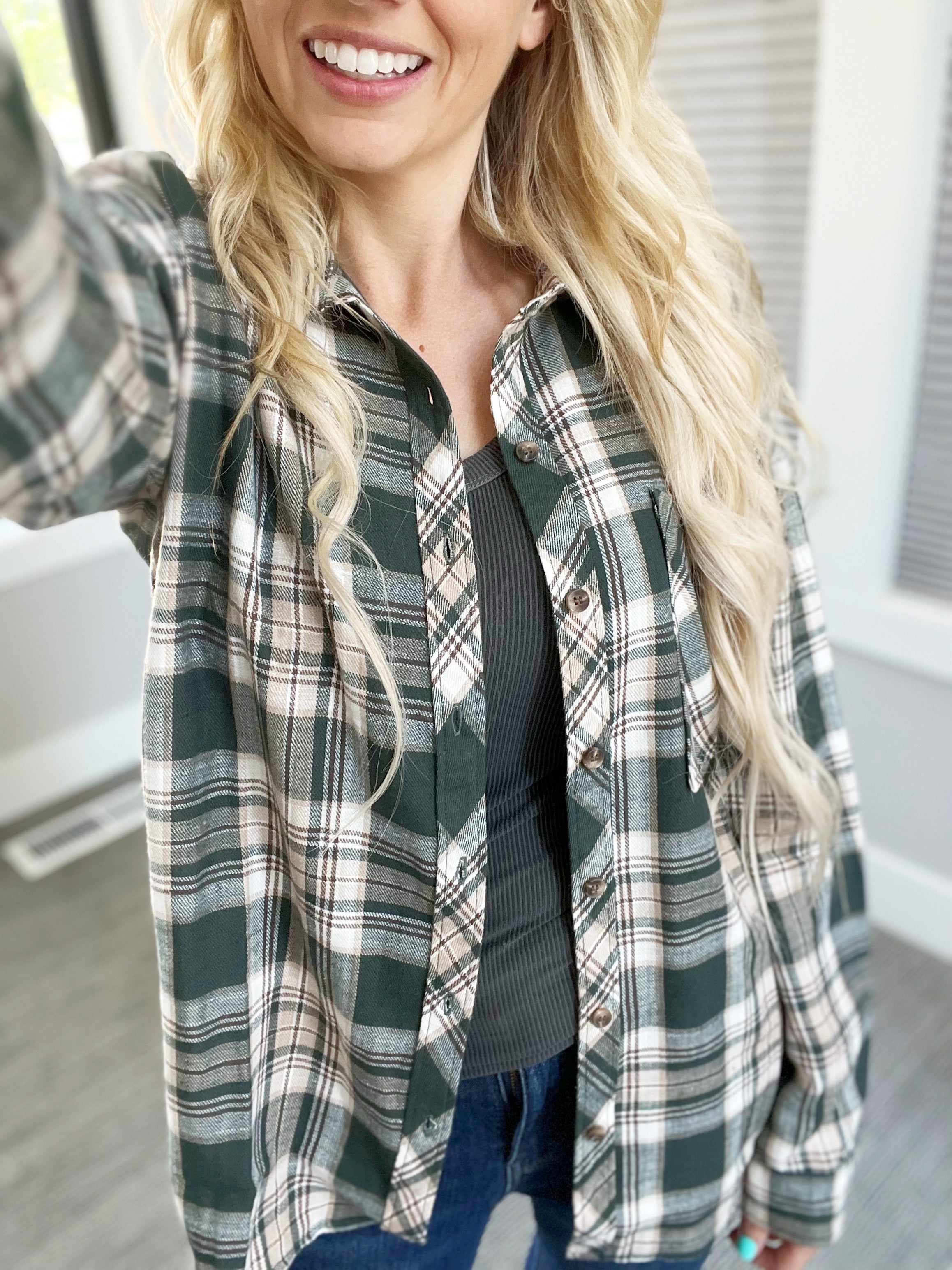 hunter green flannel