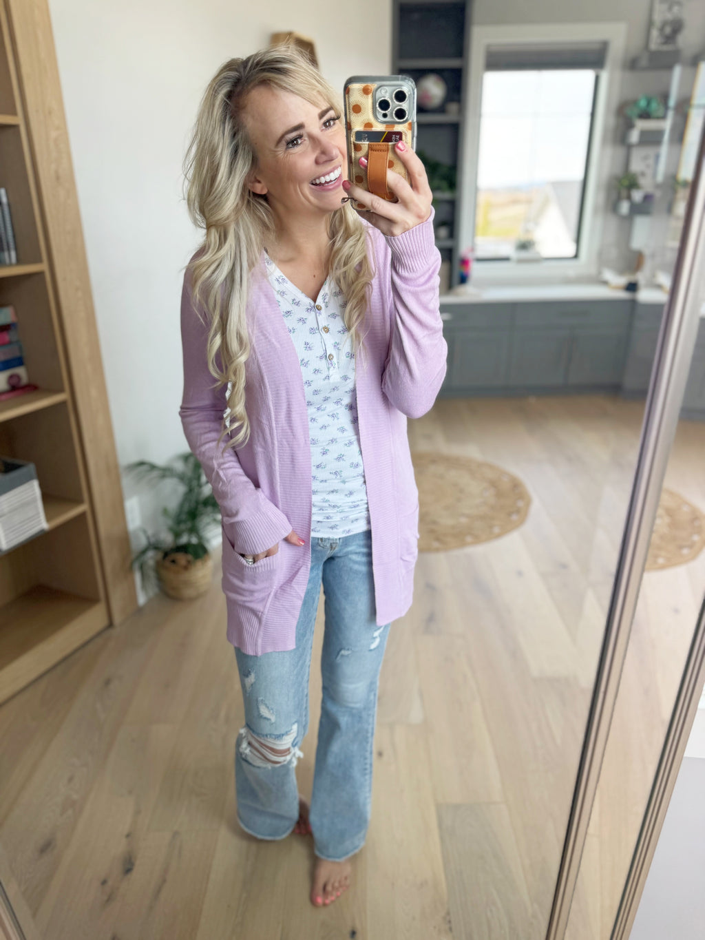 Only Love Cardigan in Lilac