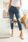 Judy Blue High Rise Button Fly Distressed Boyfriend Jeans