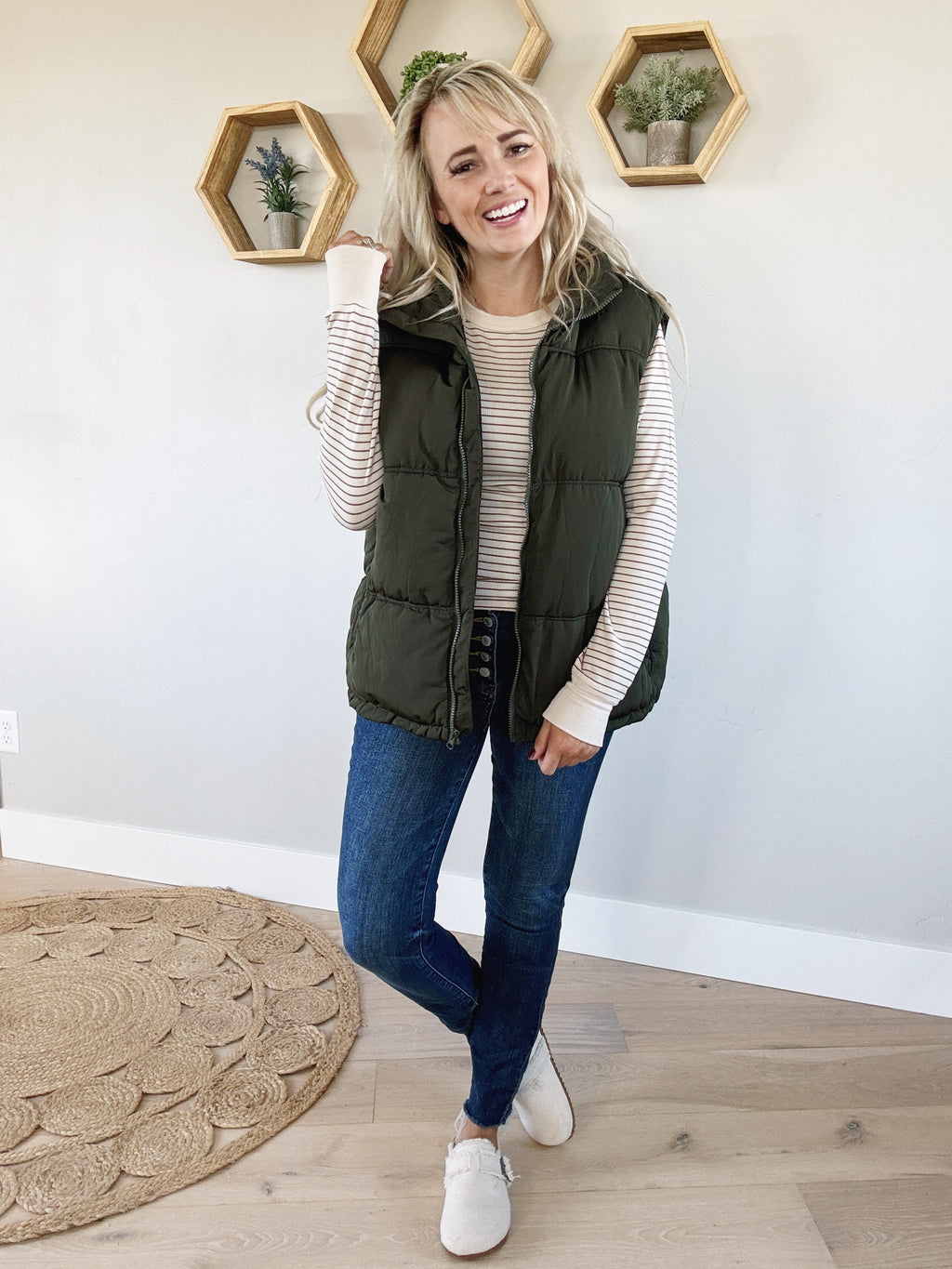Thread & Supply Kelsey Vest in Black Olive (SALE)