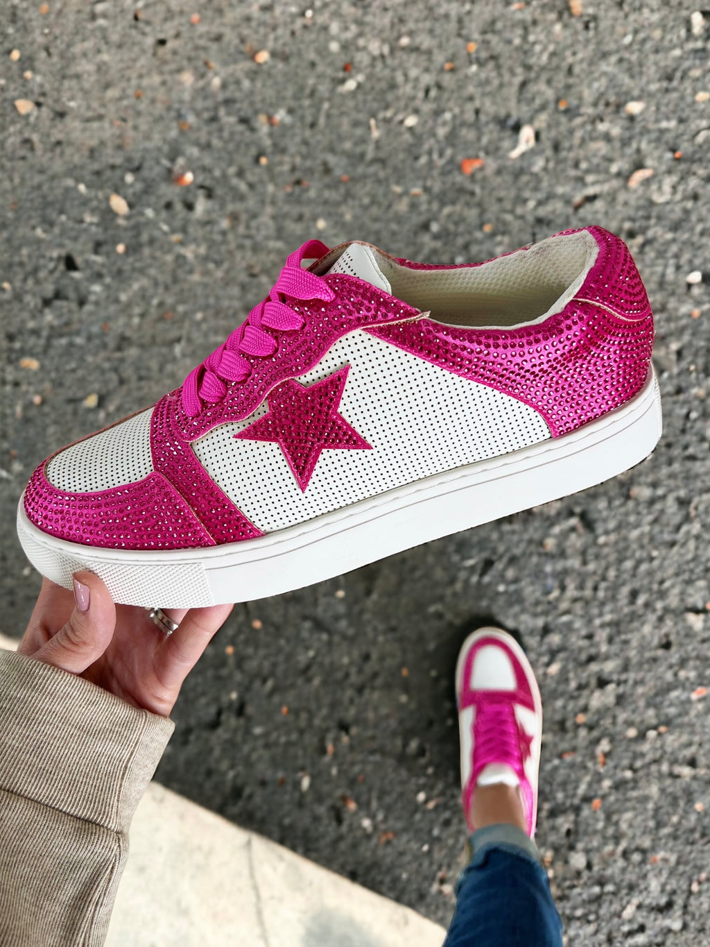 Corky's Legendary Sneakers in Rhinestone Pink