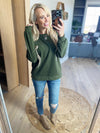 Command Long Sleeve Brushed Top in Dark Olive