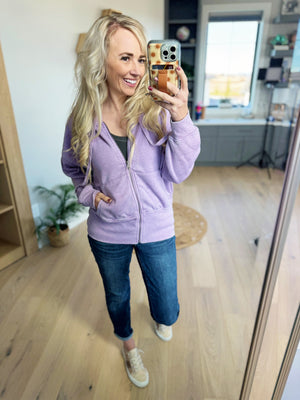 Show Them What You Got Full-Zip Hoodie in Purple Orchid