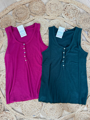 Friends Forever 5 Button Henley (Multiple Colors) (SALE)