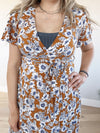 Welcome Back Floral Maxi Dress in Ginger