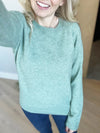 Fashionably Late Sweater In Sage