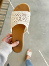 Corky's Hey Beach Sandals in Natural Crochet
