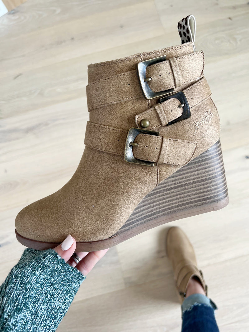 Blowfish Run Around Booties in Almond (SALE)