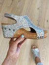 Corky’s Carley Silver Glitter Wedge Sandal