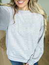 My Time Fleece Relaxed Fit Oversized Sweatshirt in Light Heather Gray