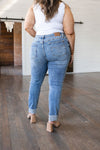 Judy Blue Mid Rise Distressed Boyfriend Jeans