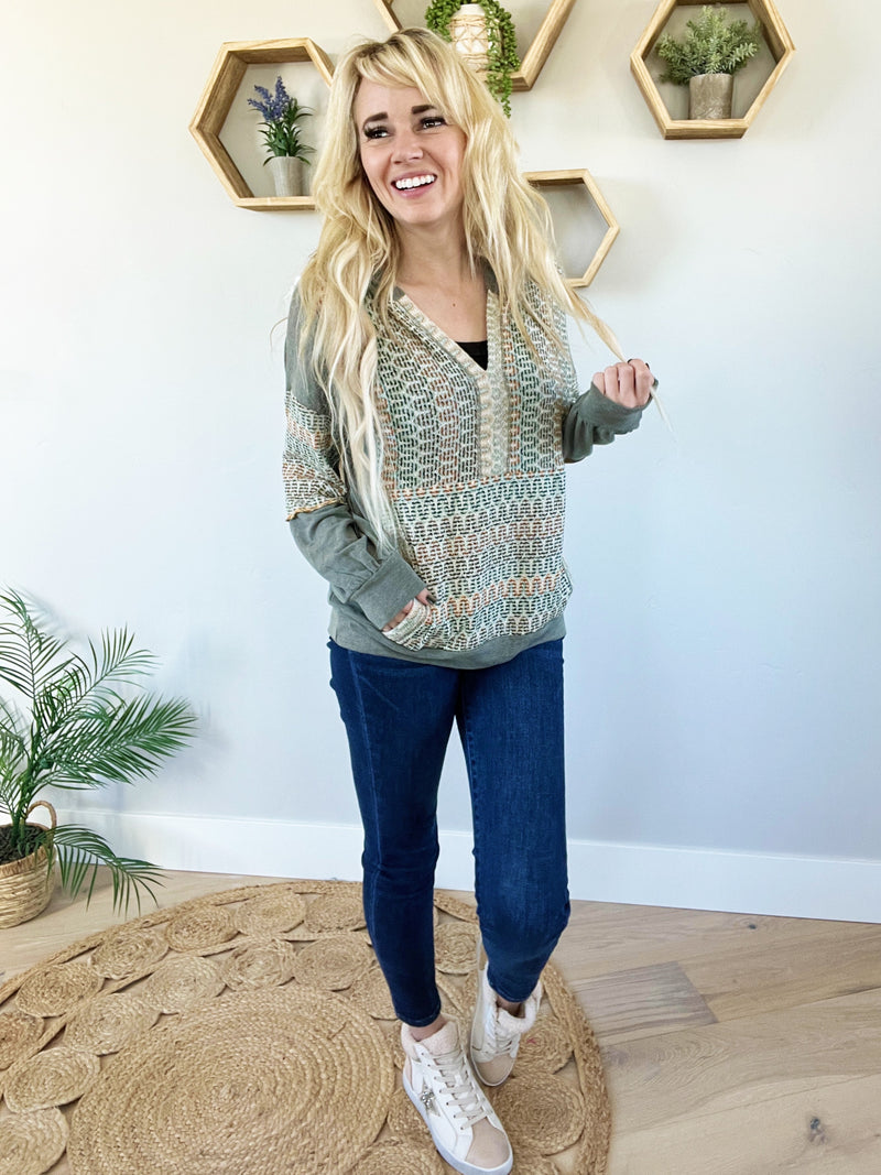 Mixed Feelings Mixed Print Hoodie