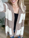 Element of Surprise Striped Cardigan in 2 Tone Brown