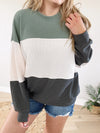 Popsicle Color Block in Sage, Cream & Charcoal