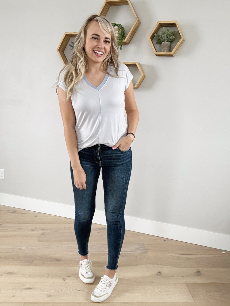 How Do You Know V-Neck In Baby Blue
