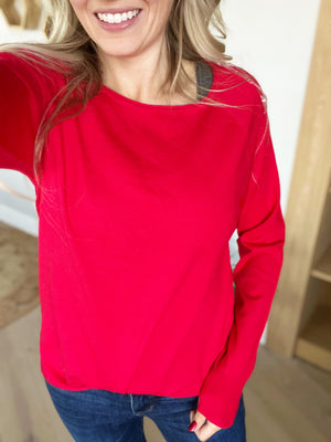 Better Than Basic Pullover Sweater in Red