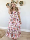 Moving On Floral Short Sleeve Dress with Pockets (Pink Label)
