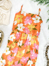 Tulip Hem Maxi Dress In Dreamsicle Summer Florals