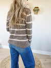 The Big Winner Striped Sweater in Chocolate