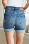 Judy Blue High Rise Tummy Control Vintage Wash Cuffed Shorts