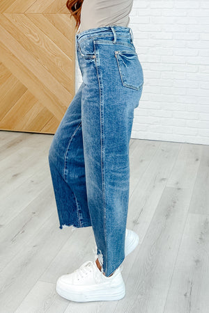 Judy Blue High Rise Rigid Magic Wide Leg Crop Jeans