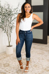 Judy Blue High Rise Double Waist Band Capri Jeans