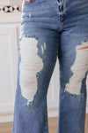 Judy Blue High Rise Heavy Distressed Flares