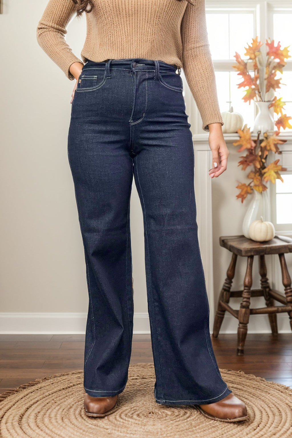 Judy Blue Midnight Retro Wide Leg Jeans