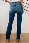 Judy Blue High Rise Distressed Straight Jeans