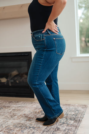 Judy Blue High Rise Button Fly Straight Jeans