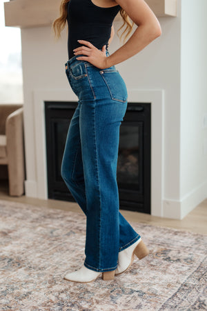 Judy Blue High Rise Button Fly Straight Jeans