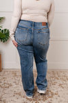 Judy Blue  Mid Rise Cell Phone Pocket Dad Jeans