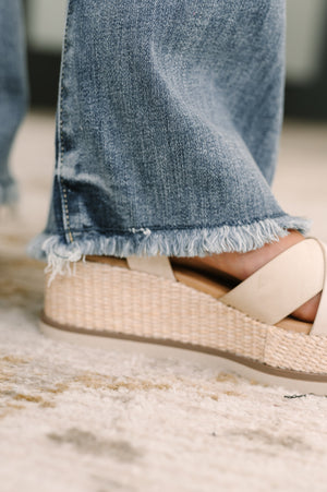 Judy Blue High Rise Bootcut With Fray Hem Jeans