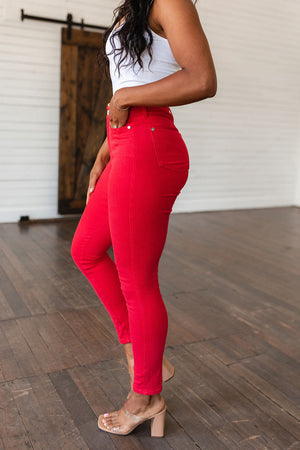 Judy Blue Skinny Jeans in Red