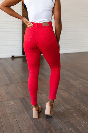 Judy Blue Skinny Jeans in Red