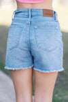 Judy Blue High Rise Western Embroidery Detail Cut Off Shorts