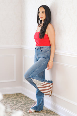 Judy Blue Freedom Rings Flare Jeans