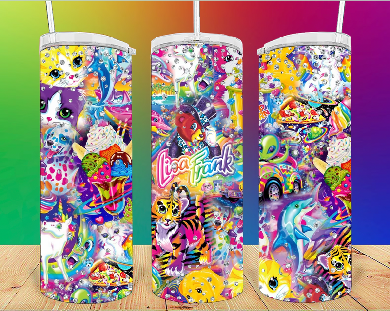Bright 90's Characters 20oz Skinny Tumbler