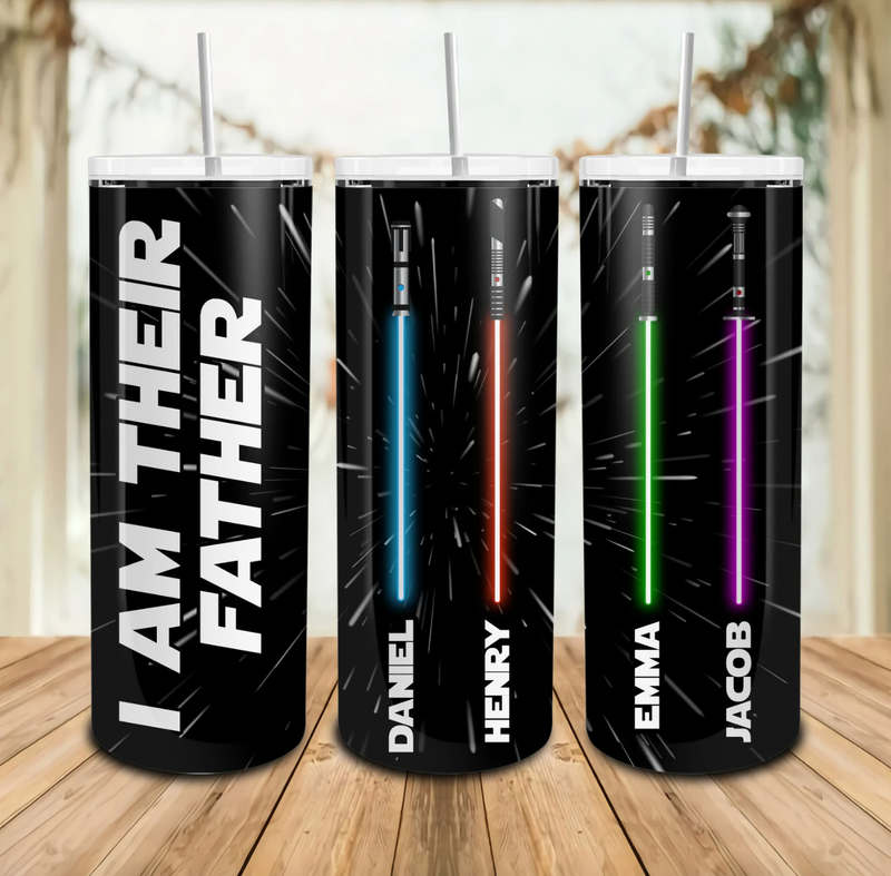 Personalized I Am Their Father 20oz Skinny Tumbler