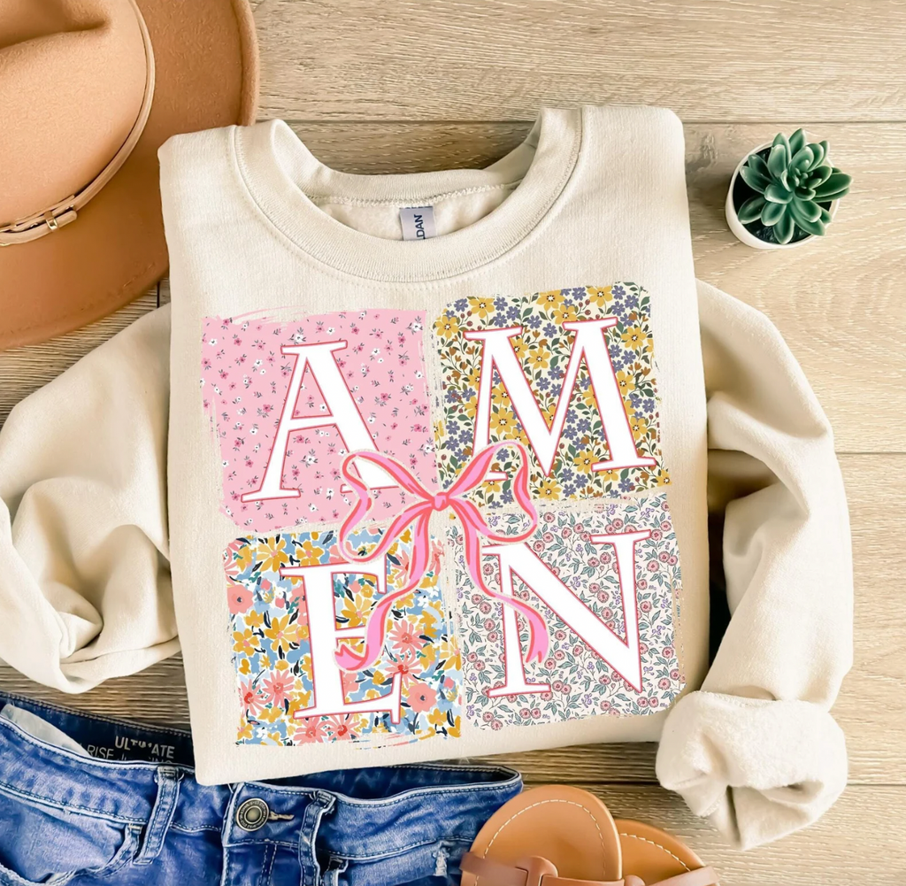 Coquette Amen Bow Graphic Tee or Pullover