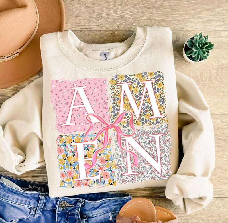 Coquette Amen Bow Graphic Tee or Pullover