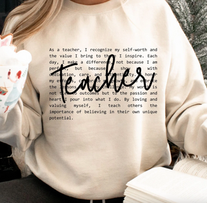 Teacher Words Graphic Tee or Pullover