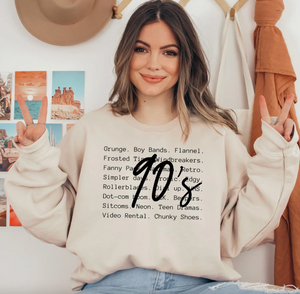 90's Words Graphic Tee or Pullover